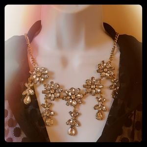 Adjustable Gold and Rhinestone costume jewelry